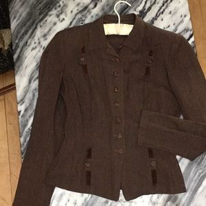 1950 vintage fitted jacket brown